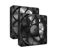 Corsair iCUE LINK RX140 MAX - Kit de 2 Ventilateurs 140mm PWM, 300-1600 RPM, 27.5-103.5 CFM, 0.2-2.39 mmH2O, Noir, pour Boitier PC