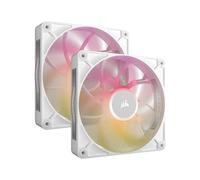 Corsair Ventilateur iCUE Link RX140 Max RGB 140mm PWM, Pression statique élevée, Double Pack, Blanc