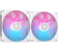 CORSAIR iCUE Link RX140 RGB 140mm Ventilateurs PWM avec Hub Système iCUE Link - Roulement à Dôme Magnétique - Dual Pack - Blanc