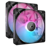 CORSAIR iCUE LINK RX140 RGB 140mm Ventilateurs PWM avec Hub Système iCUE LINK - Roulement à Dôme Magnétique - Dual Pack - Noir