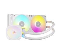 CORSAIR iCUE LINK TITAN 240 RX RGB Refroidisseur Liquide Pour CPU - 240mm AIO, 2x RX120 Ventilateurs RGB Inclus, Convient à Intel LGA 1851/1700, AMD AM5/AM4, Hub du Système iCUE LINK Inclus - Blanc