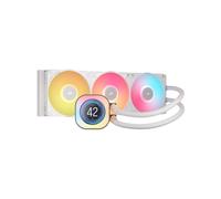 Corsair iCUE LINK TITAN 360 RX LCD - Refroidisseur liquide AIO 12cm Blanc, Radiateur 396mm, Intel LGA1851/1700, AMD AM5/AM4, 300-2100 RPM