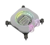 CORSAIR iCUE Link XC7 RGB Elite Waterblock pour Processeur - Chambre de Circulation du Flux Transparente - Compatible avec Les sockets Intel LGA 1700, AMD AM5 et Les sockets Plus Anciens - Blanc