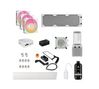 Corsair iCUE Link XH505i RX 360 RGB Kit de watercooling personnalisé - Waterblock pour processeur XC7 Elite - Pompe/réservoir D5 XD6 Elite - 3 Ventilateurs RX120 RGB - Radiateur de 360 mm XR5 - Blanc