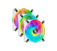 Corsair Kit ventilateurs boîtier iCUE QL120 RGB 120 mm - Lot de 3 Blanc