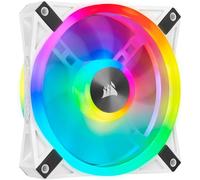 Corsair iCUE QL120 RGB, Ventilateur LED PWM 120 mm (34 LED RGB Paramétrables Individuellement, Allant Jusqu’à 1 500 TR/Min, Faible Bruit) Simple Pack - Blanc
