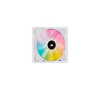 Corsair iCUE SP140 RGB ELITE Performance 140 mm Ventilateur PWM (Technologie CORSAIR AirGuide, Huit LED RGB Paramétrables, Silencieux niveau sonore 18 dBA, Contrôlées PWM, jusqu’à 1 200 tr/min) Blanc