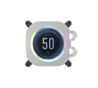 Corsair iCUE XC7 RGB ELITE LCD Bloc d'eau CPU (Socket LGA 1700, AM4, AM5), Métal/Nylon, Blanc, Connectique 1/4", LED Température, USB Type-C