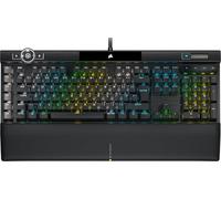 Corsair K100 RGB Clavier de Jeu mécanique (Cherry MX Speed RGB Silverswitch, Stockage intégré de 8 Mo, Touches multimédias dédiées et contrôle du Volume, Port USB Directement sur Le Clavier) Noir