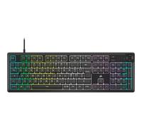 Corsair K55 Core Clavier de Jeu RVB à Membrane Filaire - Commutateurs Silencieux et réactifs - Résistance aux éclaboussures - RVB dix Zones - Compatible avec iCUE - QWERTY IT - PC, Mac - Noir