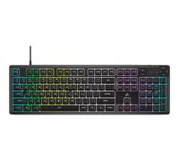 Corsair K55 Core RGB Clavier de Jeu Filaire à Membrane - Commutateurs Réactifs - Résistance Aux éclaboussures - Ten-Zone RGB - Touches Multimédia - Compatible iCUE - AZERTY FR - PC, Mac - Noir