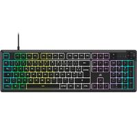 Corsair K55 Core RGB Clavier de Jeu Filaire à Membrane - Commutateurs Réactifs - Résistance Aux éclaboussures - Ten-Zone RGB - Touches Multimédia - Compatible iCUE - AZERTY FR - PC, Mac - Noir