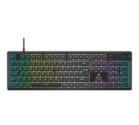 Corsair K55 Core RGB Clavier de jeu noir - Clavier de jeu à membrane avec éclairage RVB sur 10 zones et 4 touches média dédiées