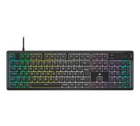 Corsair K55 Core RGB Clavier de Jeu Filaire à Membrane - AZERTY français - Commutateurs Réactifs - Résistance Aux éclaboussures - Ten-Zone RGB - Touches Multimédia - Compatible iCUE - PC, Mac - Noir