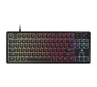 Corsair K55 Core TKL Clavier Gaming RGB - Tenkeyless, 8 zones RVB, touches silencieuses à membrane, résistant aux déversements, commandes multimédias, sondage 1000 Hz - Design ES - Noir