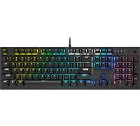 Corsair K60 RGB Pro Low Profile Clavier de Jeu mécanique Filaire - Commutateurs linéaires Cherry MX Low Profile Speed - Cadre en Aluminium Durable - Compatible iCUE - QWERTY UK - PC, Mac, Xbox - Noir