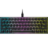 Corsair K65 RGB Mini Clavier de jeu filaire mécanique 60 % - Commutateurs Cherry MX RED - Touches PBT à double tir - Compatible iCUE - Disposition QWERTY UK - Noir