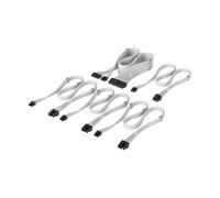 CORSAIR Kit de Démarrage Câbles PSU à Gaines Individuelles Type 5 Elite Premium - Peignes à Câble Profil Bas, Conception Paracord à Maille Triple Couche, Compatible Corsair PSU's Type 5 - Blanc