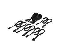Corsair Kit de Démarrage Câbles PSU à Gaines Individuelles Type 5 Elite Premium - Peignes à Câble Profil Bas, Conception Paracord à Maille Triple Couche, Compatible PSU's Type 5 - Noir