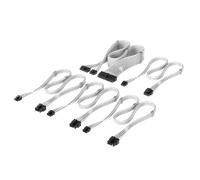 CORSAIR Kit de démarrage de câbles d'alimentation Elite Premium Type-4 gainés individuellement - Blanc New