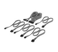 CORSAIR Kit de démarrage de câbles d'alimentation Elite Premium Type-4 gainés individuellement - Noir/Blanc New