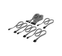 CORSAIR Kit de démarrage de câbles d'alimentation Elite Premium Type-5 gainés individuellement - Noir/Blanc New