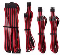 CORSAIR Kit de démarrage de câbles pour alimentation à gainage individuel de type 4 Gen 4 Premium - rouge/noir New