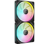 CORSAIR iCUE Link LX140 RGB 140 mm PWM Ventilateurs Paquet Double - Double Boucles Lumineuses - Inclut iCUE Link System Hub - Technologie CORSAIR AirGuide - Noir