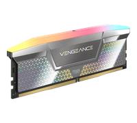 CORSAIR Vengeance RGB DDR5 CUDIMM 48Go (2x24Go) 8400MHz CL40-52-52-135 1.4V Intel XMP Mémoire pour Ordinateur de Bureau - Argent (CMHC48GX5M2X8400C40)