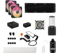 Corsair iCUE Link XH505i RX 360 RGB Kit de watercooling personnalisé - Waterblock pour processeur XC7 Elite - Pompe/réservoir D5 XD6 Elite - 3 Ventilateurs RX120 RGB - Radiateur de 360 mm XR5 - Noir
