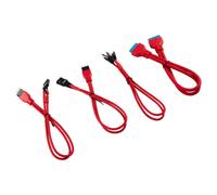 Corsair Kit d'extension gainé CC-8900246 pour panneau avant Premium – Rouge 30 cm
