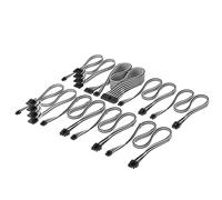 CORSAIR Kit Professionnel Câbles PSU à Gaines Individuelles Type 4 Elite Premium - Peignes à Câble Profil Bas, Conception Paracord à Maille Triple Couche, Compatible Corsair PSU's Type 4 - Noir/Blanc