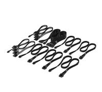 Corsair Kit Professionnel Câbles PSU à Gaines Individuelles Type 4 Elite Premium - Peignes à Câble Profil Bas, Conception Paracord à Maille Triple Couche, Compatible PSU's Type 4 - Noir