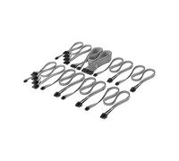 Corsair Kit Professionnel Câbles PSU à Gaines Individuelles Type 5 Elite Premium - Peignes à Câble Profil Bas, Conception Paracord à Maille Triple Couche, Compatible PSU's Type 5 - Noir/Blanc