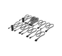 CORSAIR Kit professionnel de câbles d'alimentation Elite Premium Type-5 gainés individuellement - Noir/Blanc New