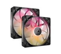 CORSAIR Lot de 2 Ventilateurs de boitier iCue Link RX Max RGB - 14cm (Noir)