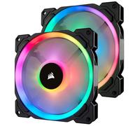 CORSAIR Lot de 2 ventilateurs LL140 RGB - Dual Light Loop LED 140mm - Lighting Node PRO (COR0843591032452 )