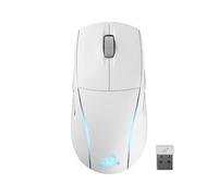 Corsair M75 Souris de jeu sans fil RVB légère FPS - 26 000 DPI - Boutons latéraux interchangeables - Compatible iCUE - PC - Blanc