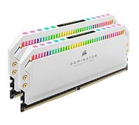Corsair Mémoire de Bureau Dominator Platinum RGB 32 Go (2x16 Go) DDR4 3200 (PC4-25600) C16 1,35 V - Blanche