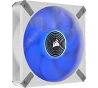 Corsair ML120 LED ELITE, 120 mm PWM Ventilateur à LED Bleu (Technologie CORSAIR AirGuide, Roulement à Lévitation Magnétique, Jusqu’à 2 000 tr/min, Huit LED Ultralumineuses) Vendu Seul, châssis Blanc