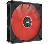 Corsair ML140 LED ELITE, 140 mm PWM Ventilateur à LED (Technologie CORSAIR AirGuide, Roulement à Lévitation Magnétique, Jusqu’à 1 600 tr/min, Huit LED Ultralumineuses, Bruit Faible) Vendu Seul, Rouge