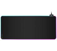 Corsair MM700 RGB Extended XL | Tapis de souris de jeu en tissu - 930 mm x 400 mm x 4 mm - Éclairage RGB à 360° - Hub USB à deux ports - Caoutchouc épais - Noir