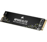 Corsair MP600 Elite 1 to M.2 PCIe Gen4 x4 NVMe SSD - M.2 2280 - Lecture Séquentielle Jusqu'à 7 000 Mo/s - 3D TLC NAND Haute Densité - Noir