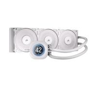 CORSAIR NAUTILUS 360 RS LCD Watercooling pour CPU - Ecran LCD IPS 5.3cm - Radiateur 360 mm, Intel LGA 1851/1700, AMD AM5/AM4, Connexions série simples, Inclus 3x RS120 Ventilateurs - Blanc