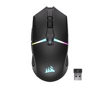 CORSAIR NIGHTSABRE Souris de jeu sans fil RG (capteur optique 26 000 DPI, 11 boutons entièrement programmables, boutons CORSAIR QUICKSTRIKE rapides comme l'éclair, sans fil Slipstream, rétroéclairage