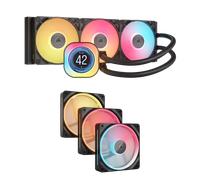 CORSAIR Pack iCUE LINK Titan 360 RGB LCD et pack triple ventilateurs LX120 Reverse New