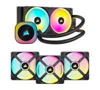 CORSAIR Pack Refroidisseur iCUE LINK H100i AIO (Noir) et Kit Triple Ventilateur QX120 New