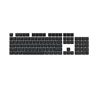 Corsair PBT Double-Shot Pro Keycap Mod Kit - Touches PBT Double Shot - Noir Onyx - Ligne de Fond Standard - Surface texturée - Parois épaisses de 1,5 mm - Amortisseurs à Joint torique