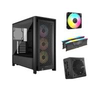 CORSAIR Performance RGB 4000D Kit: 4000D ARGB Case, RM850e PSU, RS120 ARGB Fan, Vengeance 32GB DDR5, perfect for 1440p gaming, streaming, and content creation New