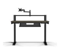 CORSAIR Platform:4 Elevate - 120 cm x 76 cm, Hauteur Réglable, Bureau d'ordinateur Électrique Debout Home Office Gaming Desk, Bras d’écran Inclus - Teinture de Noyer Foncé